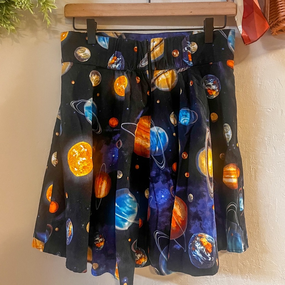 Retrolicious Black and Orange Mini Skater Skirt